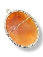 Brooch Mandile 1922 Woman Cammei  in Silver Conchiglia 2MSPC2 - 2MSPC2